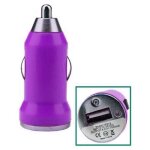 Chargeur usb allume cigare auto 1a iphone samsung sony nokia lg htc gps mp3, couleur: violet