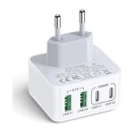 Chargeur usb c, 40w 4 port prise usbc chargeur rapide pro max x xs xr 8 7 6s plus mini se, ipad, samsung ...
