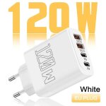 Chargeur usb c multi 4 ports 120w, charge rapide 3. 0, type c, adaptateur mural pour téléphone portable, ... Chargeur usb c multi 4 ports 120w, charge rapide 3. 0, type c, adaptateur mural pour téléphone portable, ...