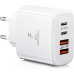 Chargeur usb c rapide, 40w 4 - port iphone prise usbc multi secteur alimentation rapide chargeur pour ... Chargeur usb c rapide, 40w 4 - port iphone prise usbc multi secteur alimentation rapide chargeur pour ...
