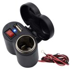 Chargeur usb pour guidon de moto 12v, etanche, prise allume - cigare avec interrupteur pour téléphones ... Chargeur usb pour guidon de moto 12v, etanche, prise allume - cigare avec interrupteur pour téléphones ...