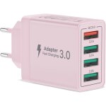 Chargeur usb multiple, 4 - port prise usb 40w qc 3. 0 bloc chargeur rapide pour iphone series, samsung, ...