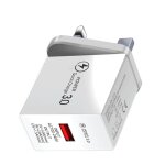 Chargeur usb a port unique qc 3. 0, charge rapide, pour t�l�phone portable, voyage, compatible avec samsung ...