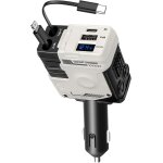 Chargeur voiture, 66w chargeur de voiture retractable 4 en 1 chargeur voiture rapide avec c�bles r�tractables ...