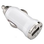 Chargeur voiture allume cigare usb blanc pour wiko highway