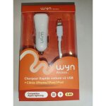 Chargeur voiture avec c�ble lightning wyn access