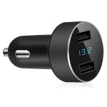 Chargeur de voiture a deux ports usb 3. 1a, allume - cigare 12v / 24v, voltm�tre num�rique
