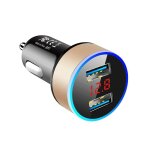 Chargeur de voiture double usb 3. 1a avec affichage led, adaptateur universel de charge rapide pour tlphone ...