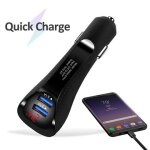 Chargeur de voiture num�rique multifonction, double interface usb, affichage tension et courant, pour ...