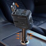 Chargeur voiture r�tractable, 4 en 1 chargeur allume cigare, accessoire voiture interieur, adaptateur ...
