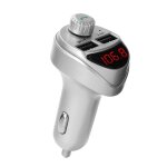 Chargeur de voiture transmetteur fm bluetooth compatible 3. 4a, double usb, charge rapide, carte mp3 ...