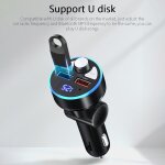 Chargeur de voiture usb 4 / 2, charge rapide, transmetteur fm mains libres, bluetooth 5. 0, adaptateur ... Chargeur de voiture usb 4 / 2, charge rapide, transmetteur fm mains libres, bluetooth 5. 0, adaptateur ...