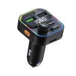 Chargeur de voiture usb bluetooth 5. 0, transmetteur fm, adaptateur de charge super rapide, lecteur mp3, ...