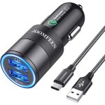 Chargeur de voiture usb c, qualcomm quick charge 3. 0 + 2. 4a 30w 2 ports usb chargeur allume cigare ... Chargeur de voiture usb c, qualcomm quick charge 3. 0 + 2. 4a 30w 2 ports usb chargeur allume cigare ...