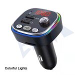 Chargeur de voiture usb sans fil pour touristes, bluetooth 5. 0, transmetteur fm, modulateur d'autoradio, ...