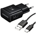 Chargeur voyage d'origine samsung ep - ta20ebe + cable type c noir 1 m