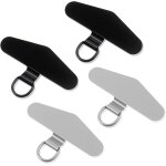Checarzhn - - no1 - lot de 4 languettes d'attache de tlphone en acier inoxydable avec languettes pour ...
