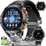 Checarzhn - - no1 - gps montre connecte homme avec 530mah batterie(noir), 1, 43  amoled montre intelnte ...