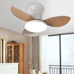 Checarzhn - - no1 - silencieux ventilateur plafond avec lumiere et telecommande 6 vitesses ventilateurs ...