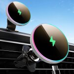 Chicslick - 15w support telephone voiture induction, telephone voiture magntique chargeur rotation a ...