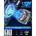 Cmjaagur - 15w support telephone voiture induction, chargeur magsafe voiture sans fil, support telephone ...