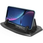 Cmjaagur - angle rglable support tlphone portable auto en silicone antidrapant, tapis collant porte ...