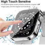 Cmjaagur - waterproof case compatible with apple watch series 9 8 7 41mm ultra thin glass screen protector ...