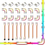 Cob 3pin 12mm spi rgb kit de connecteurs led transparents connecteurs en l�l / r� connecteurs unilat�ral ...