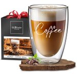 Coffee double wall glasscoffee [1 x 350 ml]transparent insulated cupperfect gift ideatea glasses