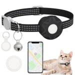 Collier gps pour chat avec suivi en temps r�el et boucle � d�tachement rapide noir yonis