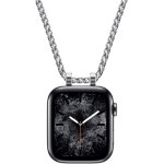Collier pendentif compatible avec apple watch 44 / 45mm, connecteur double loop livr� avec une cha�ne ...