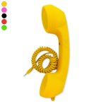 Combin fixe filaire filaire kitsch tlphone rtro micro haut - par blanc