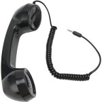 Combin de tlphone rtro, rcepteur de tlphone portable vintage rtro 3, 5 mm, microphone de tlphone ...