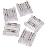 - connecteurs de bande led cob rvb sans soudure - lot de 5 - connecteurs ruban a bande 10 mm