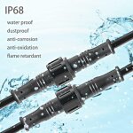 Connecteurs etanches 3 p�les, connecteurs etanches 3 core male female plug connecteurs led, avec ip68 ...