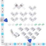 Connecteurs led 8 mm 4 broches rvb 8 x connecteurs d'angle en forme de l, 10 bornes adaptateur sans espace ... Connecteurs led 8 mm 4 broches rvb 8 x connecteurs d'angle en forme de l, 10 bornes adaptateur sans espace ...