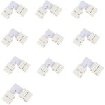 Connecteur led en forme de l a 3 broches de 8 mm de large, sans soudure, convient pour bande lumineuse ...