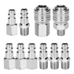 Connecteur pneumatique rapide 1 / 4 pouces bsp mâle femelle, 10 pièces, accessoires de compresseur de ... Connecteur pneumatique rapide 1 / 4 pouces bsp mâle femelle, 10 pièces, accessoires de compresseur de ...