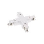 Connecteur type x pour rail triphas (3 allumages) blanc