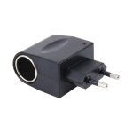 Convertisseur de chargeur de voiture ca 220v a cc 12v, adaptateur allume - cigare, prise murale ue us, ...