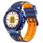 Cool clever reloj smartwatch silicona azul / naranja (llamadas salud deporte)