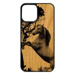 Coque pour 12 pro / iphone 12 bois silicone cheval design animal 4g antichoc case equitation poulain ...