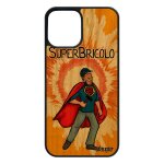 Coque pour 12 pro / iphone 12 bois veritable silicone super bricolo orange cadeau fete des peres etui ...