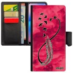 Coque 12 pro / iphone 12 rabat portefeuille infini univers pastel dessin smartphone amour ciel plume ...