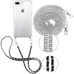 Coque avec lot de 2 cordon pour apple iphone 7 plus / 8 plus 5, 5 , etui de t�l�phone avec chaine m�tallique ...