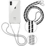 Coque avec 2 cordons pour apple iphone xs max 6, 5 , etui rigide de téléphone avec chaine métallique ... Coque avec 2 cordons pour apple iphone xs max 6, 5 , etui rigide de téléphone avec chaine métallique ...