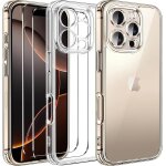 Coque + 2 verres tremps pour iphone 16 pro max - coque silicone souple antichoc transparent - booling ...