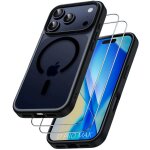 Coque + 2 verres tremp�s pour iphone 17 pro max, hybride anti - rayures antichoc avec cercle magn�tique ...