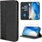 Coque + 2 verres tremp�s pour iphone 17 pro max, protection anti - rayures effet cuir bleu marine - efconnecti ...