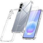 Coque + 2 verres tremp�s pour samsung galaxy a57 5g, protection silicone anti - rayures antichoc - e. ...